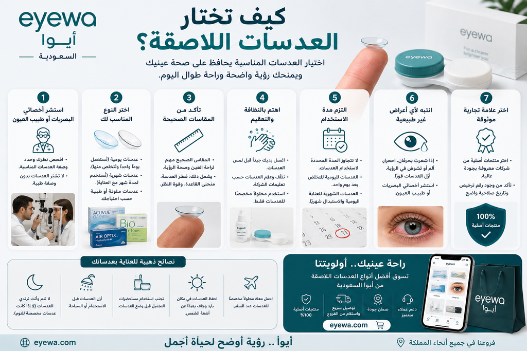 كيف تختار العدسات اللاصقة؟