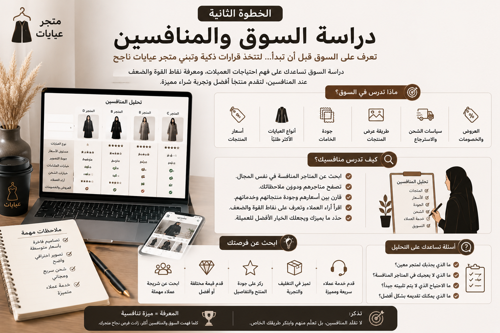 الخطوة الثانية: دراسة السوق والمنافسين